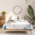 Penguin music festive holiday Comforter Gallery Image 3