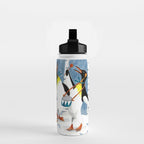 Penguin music festive holiday Water Bottle Gallery Image 2