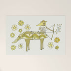 sagittarius zodiac wave bandit // retro surf art by surfy birdy Welcome Mat Gallery Image 1