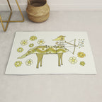 sagittarius zodiac wave bandit // retro surf art by surfy birdy Rug Gallery Image 1