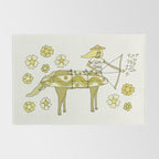 sagittarius zodiac wave bandit // retro surf art by surfy birdy Rug Gallery Image 2