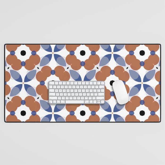 Moroccan Tile - poppy Desk Mat Gallery Image 1