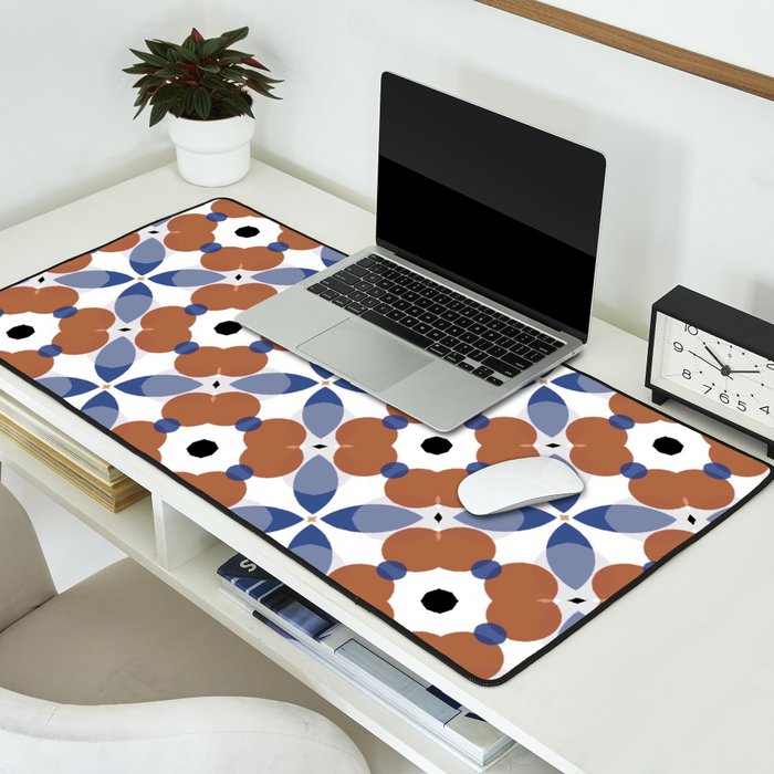 Moroccan Tile - poppy Desk Mat Gallery Image 2