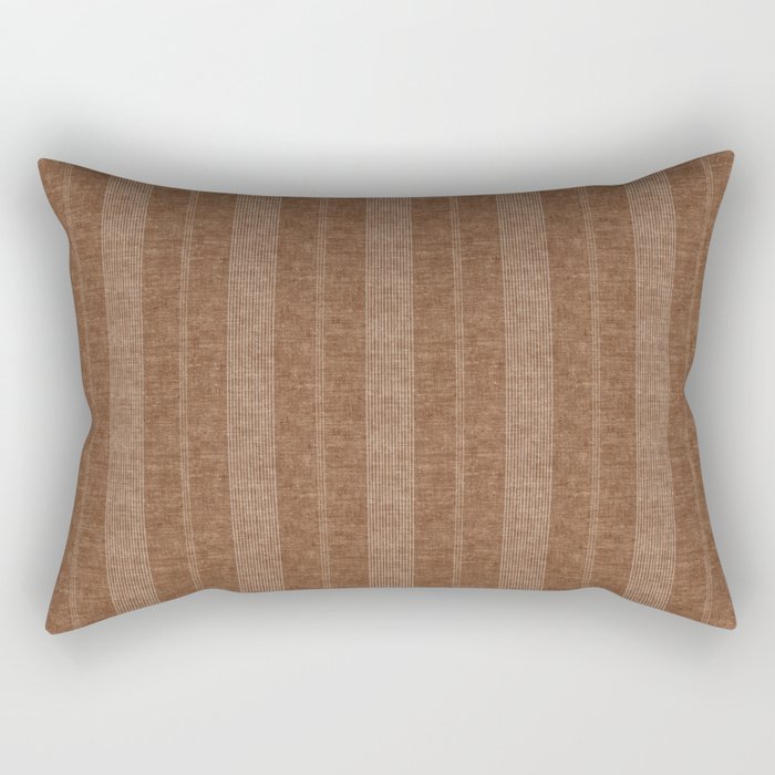 ivy stripes - warm brown Rectangular Pillow Gallery Image 2