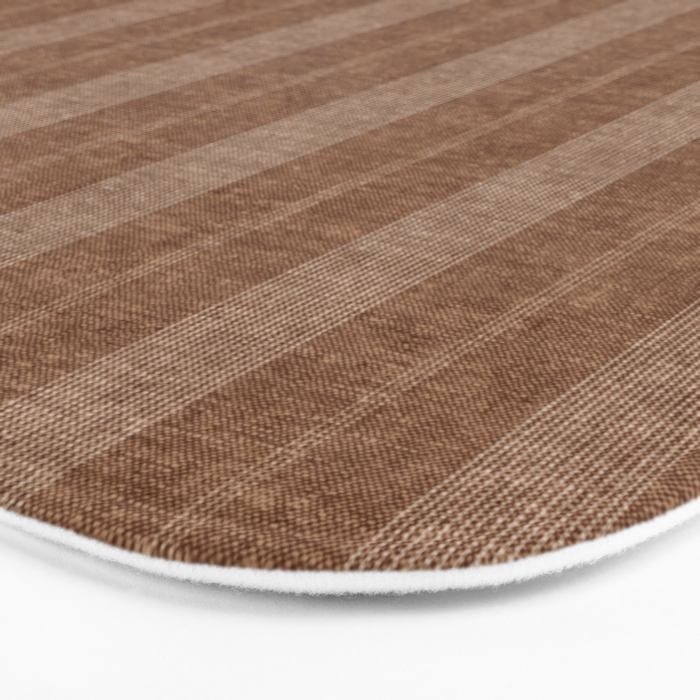 ivy stripes - warm brown Bath Mat Gallery Image 3