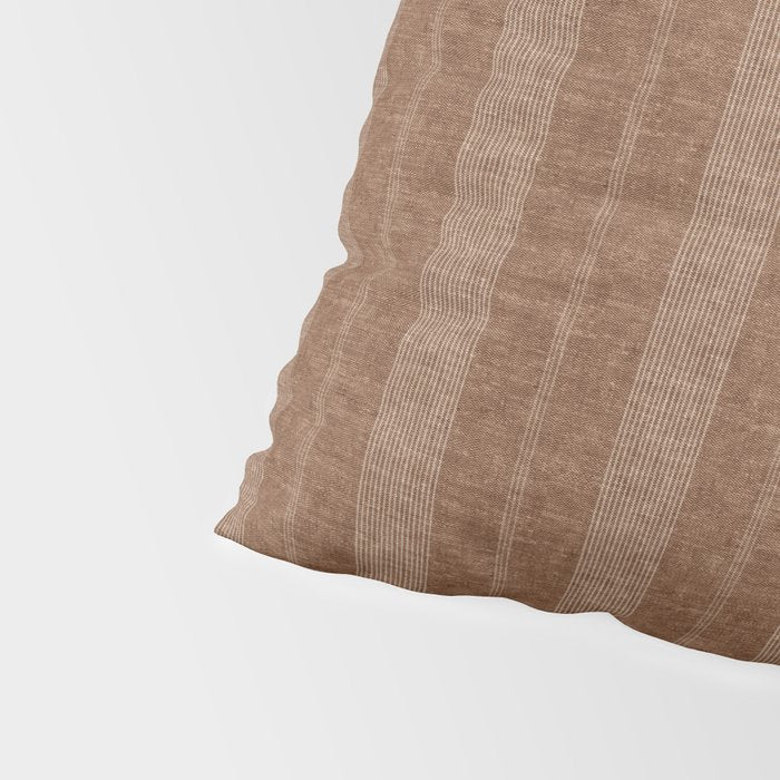 ivy stripes - warm brown Pillow Sham Gallery Image 4