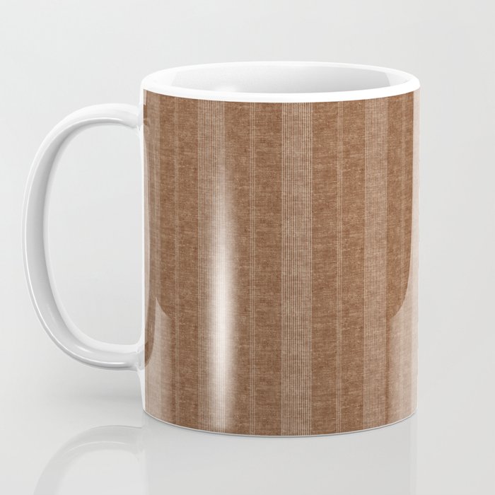 ivy stripes - warm brown Coffee Mug Gallery Image 3