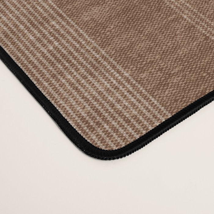 ivy stripes - warm brown Desk Mat Gallery Image 4