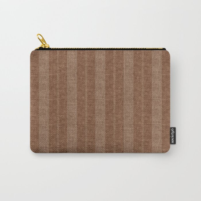 ivy stripes - warm brown Carry All Pouch Gallery Image 1