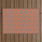 Mid Century Modern Dot Pattern Inspired by PANTONE 17 1230 Color of the Year Mocha Mousse Outdoor Rug Gallery Image 1