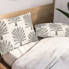 Palm Tree - Black Pillow Sham Gallery Image 2