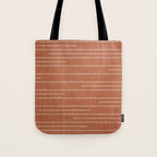 Geometric Art, Colorful Stripes, Terracotta Tote Bag Gallery Image 1