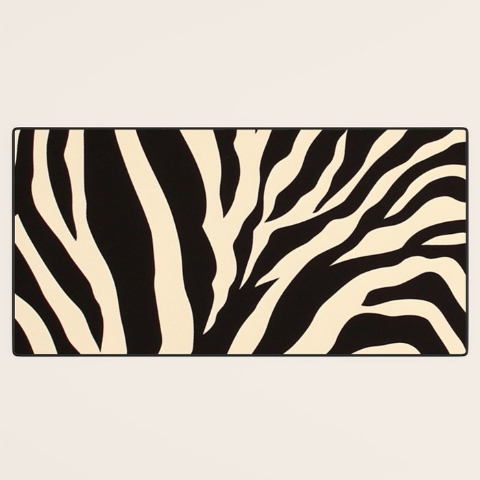 Zebra African Animal Print Pattern Desk Mat Gallery Image 3
