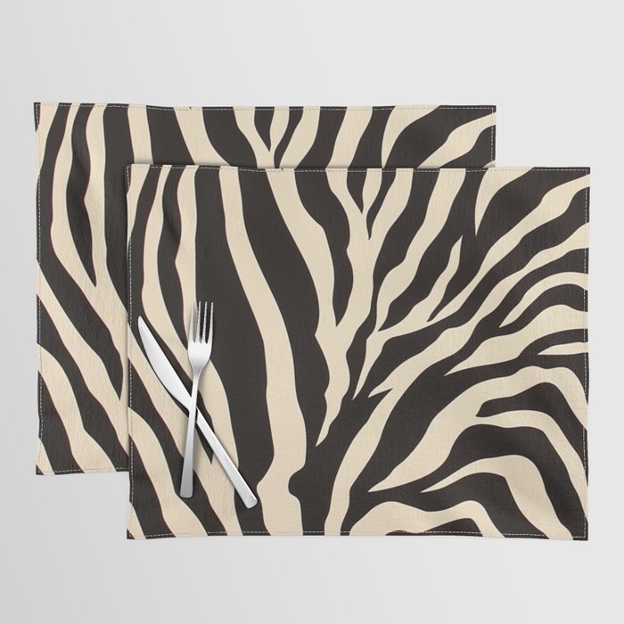 Zebra African Animal Print Pattern Placemat Gallery Image 1