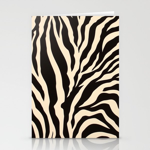 Zebra African Animal Print Pattern Stationery Card Gallery Image 1
