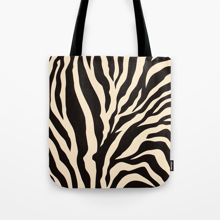 Zebra African Animal Print Pattern Tote Bag Gallery Image 1