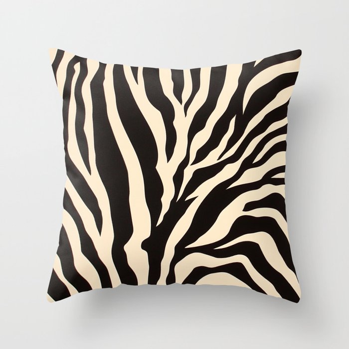 Zebra African Animal Print Pattern Throw Pillow Gallery Image 6