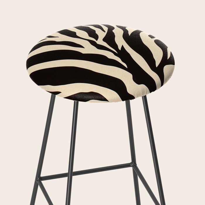 Zebra African Animal Print Pattern Stool Gallery Image 2