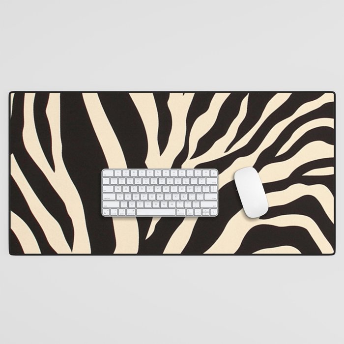Zebra African Animal Print Pattern Desk Mat
