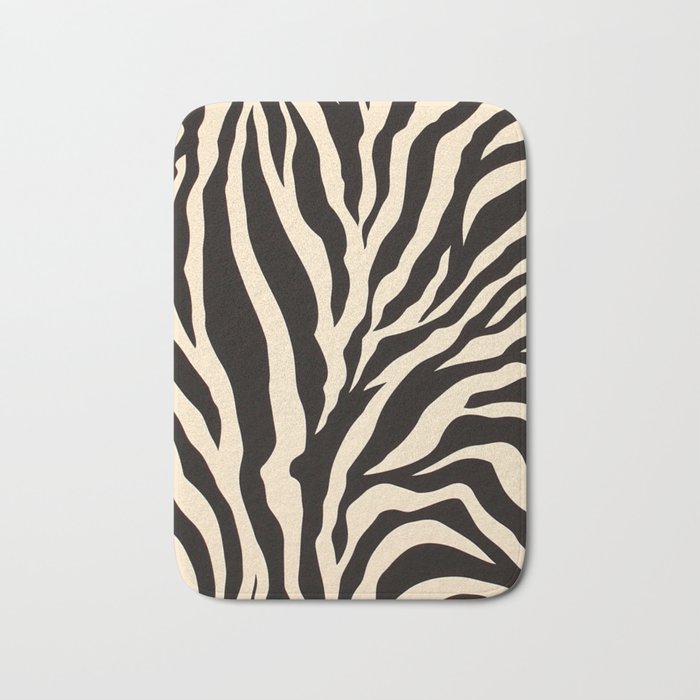 Zebra African Animal Print Pattern Bath Mat Gallery Image 1