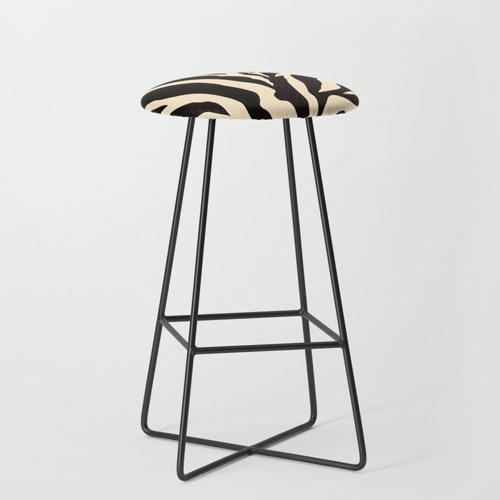 Zebra African Animal Print Pattern Stool Gallery Image 1