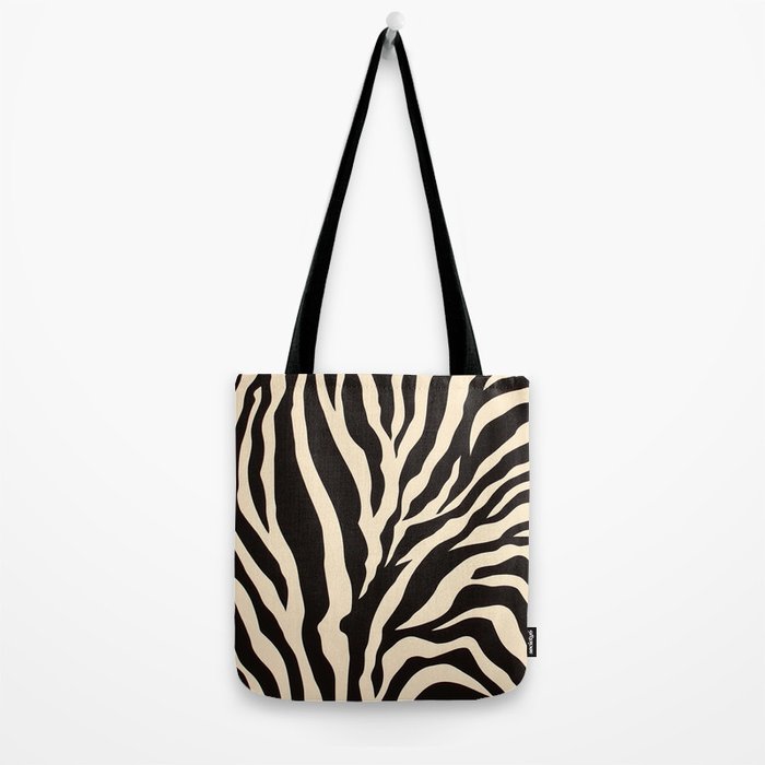 Zebra African Animal Print Pattern Tote Bag Gallery Image 2