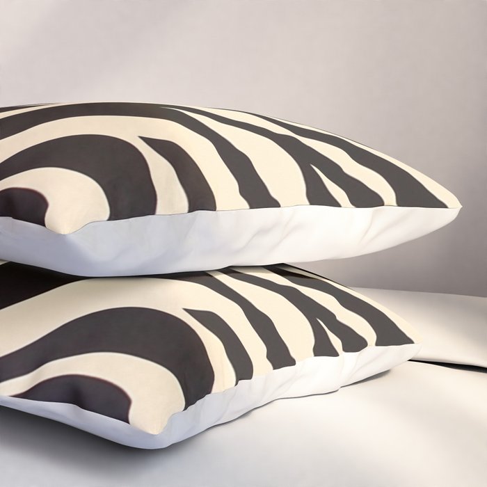 Zebra African Animal Print Pattern Pillow Sham Gallery Image 3