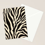 Zebra African Animal Print Pattern Stationery Card Gallery Image 2