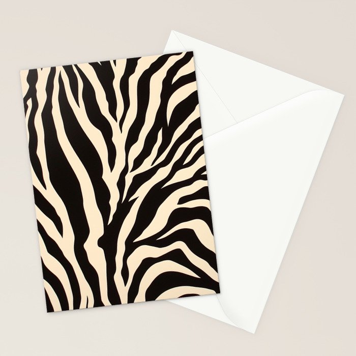 Zebra African Animal Print Pattern Stationery Card Gallery Image 2