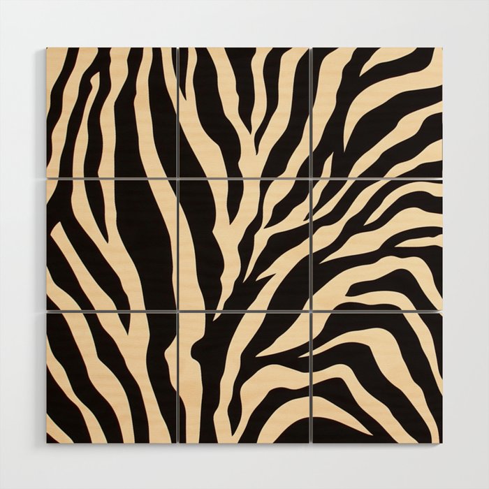 Zebra African Animal Print Pattern Wood Wall Art Gallery Image 1