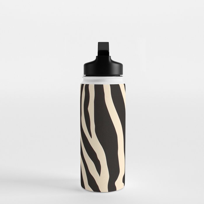 Zebra African Animal Print Pattern Water Bottle Gallery Image 3
