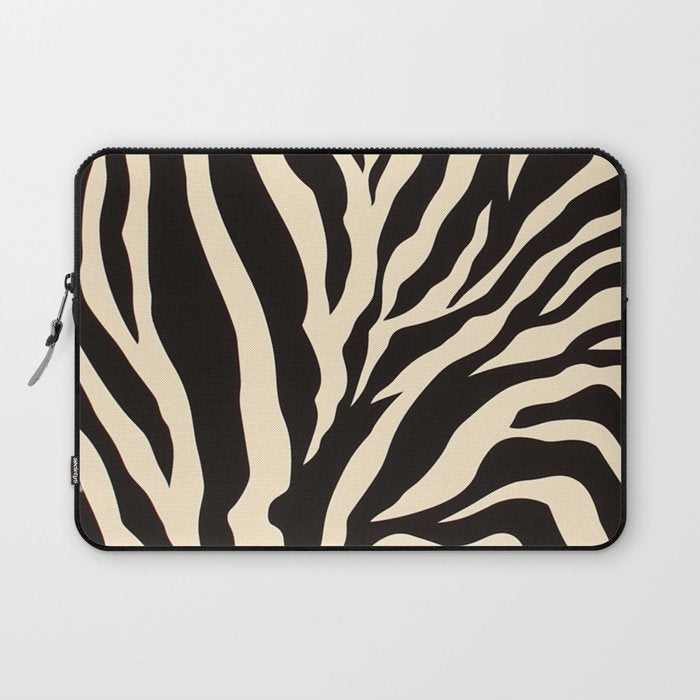 Zebra African Animal Print Pattern Laptop Sleeve Gallery Image 1