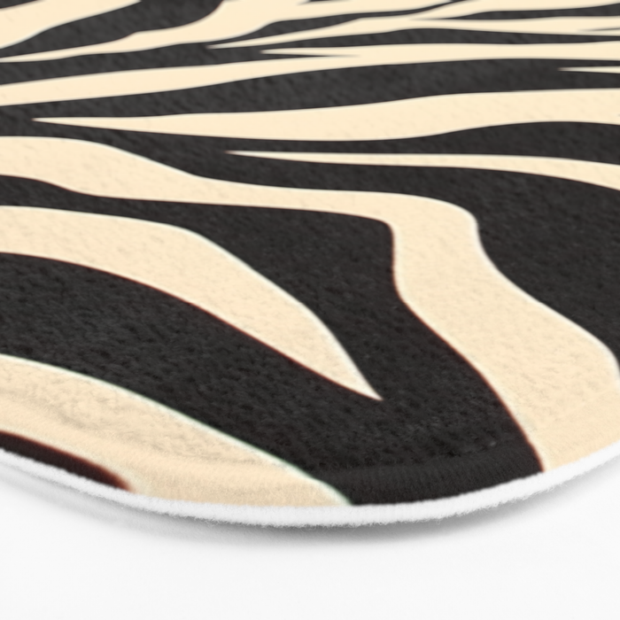 Zebra African Animal Print Pattern Bath Mat Gallery Image 3