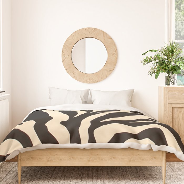 Zebra African Animal Print Pattern Duvet Cover Gallery Image 3