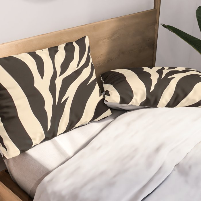 Zebra African Animal Print Pattern Pillow Sham Gallery Image 2
