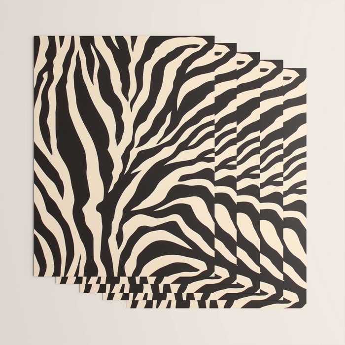 Zebra African Animal Print Pattern Wrapping Paper Gallery Image 3