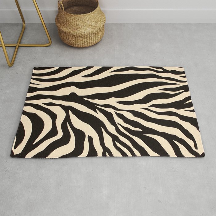 Zebra African Animal Print Pattern Rug Gallery Image 1