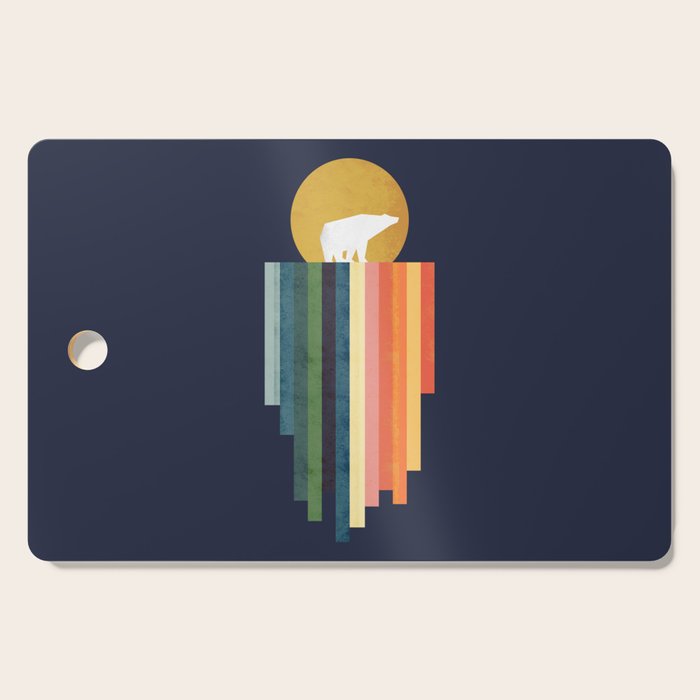Polar bear on ice cream Cutting Board Gallery Image 1