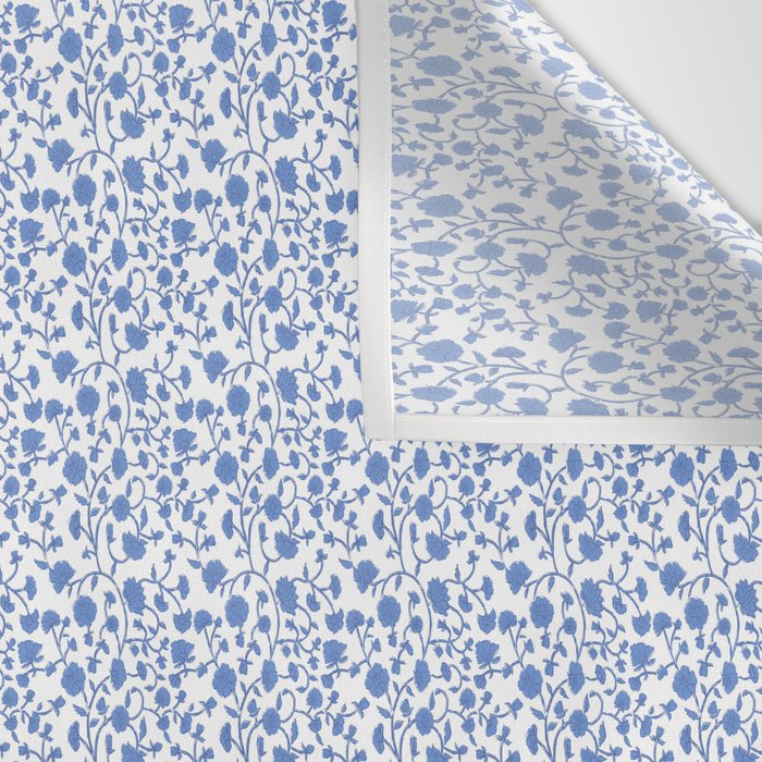 Small Trailing Block Print - Cobalt Blue White Wall Tapestry Gallery Image 3