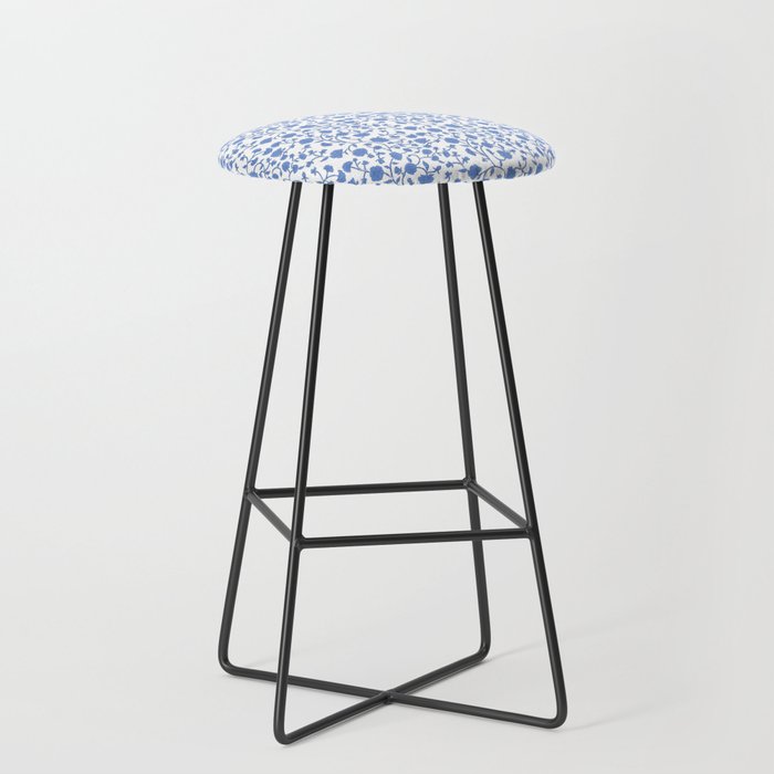Small Trailing Block Print - Cobalt Blue White Stool Gallery Image 1