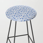 Small Trailing Block Print - Cobalt Blue White Stool Gallery Image 2