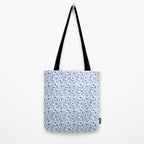 Small Trailing Block Print - Cobalt Blue White Tote Bag Gallery Image 2