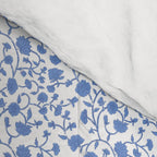 Small Trailing Block Print - Cobalt Blue White Comforter Gallery Image 4