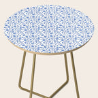 Small Trailing Block Print - Cobalt Blue White Side Table Gallery Image 2