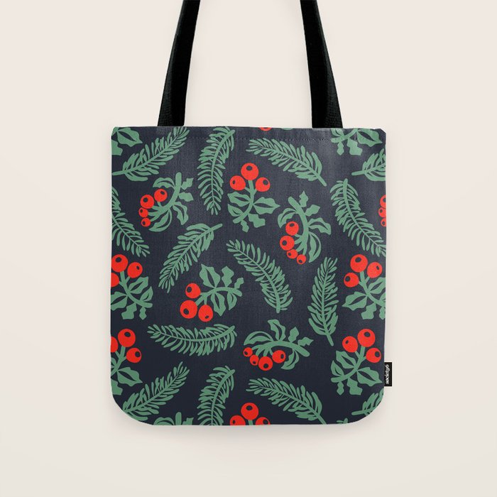 Christmas Greenery Tote Bag Gallery Image 1