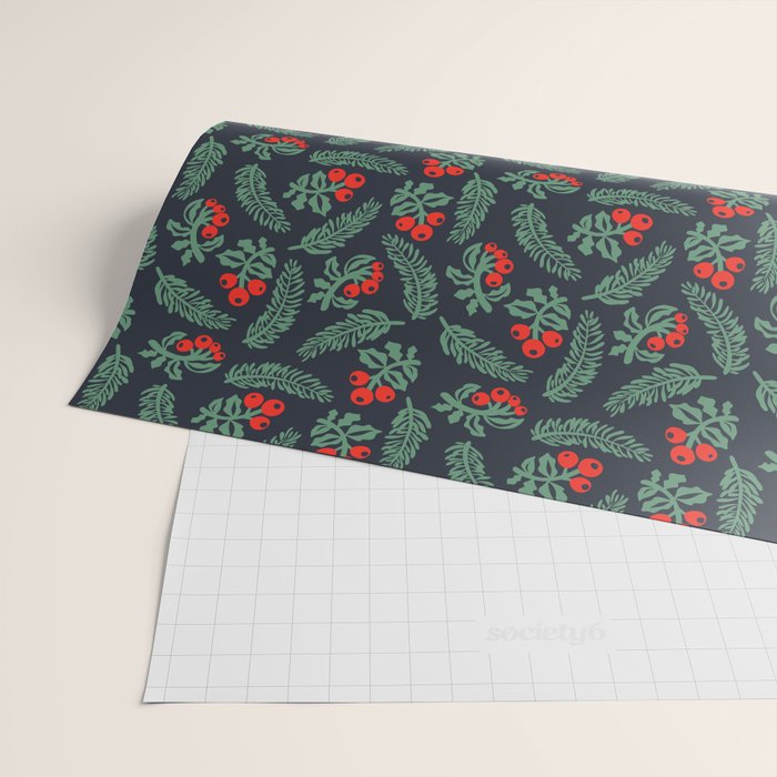 Christmas Greenery Wrapping Paper Gallery Image 2