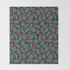 Christmas Greenery Throw Blanket Gallery Image 2