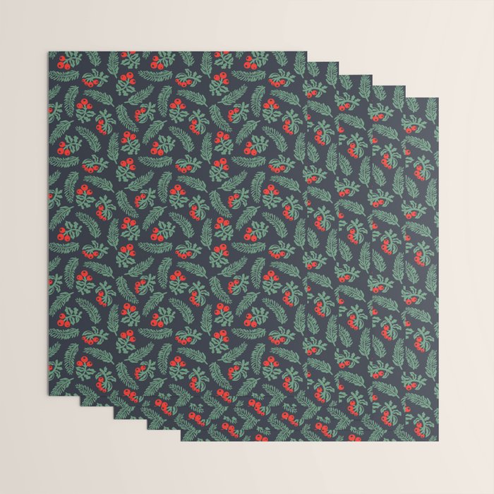 Christmas Greenery Wrapping Paper Gallery Image 3
