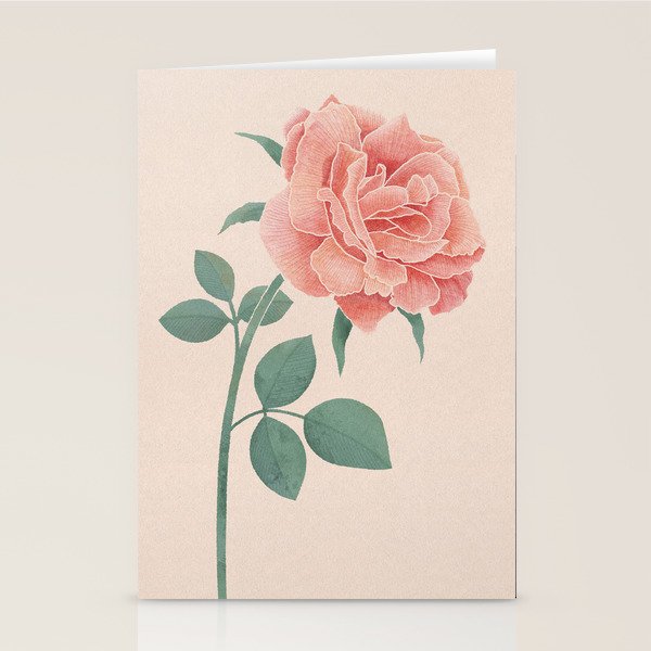 A Simple Rose Stationery Card Gallery Image 1