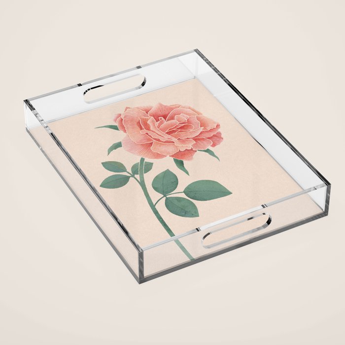 A Simple Rose Acrylic Tray Gallery Image 1